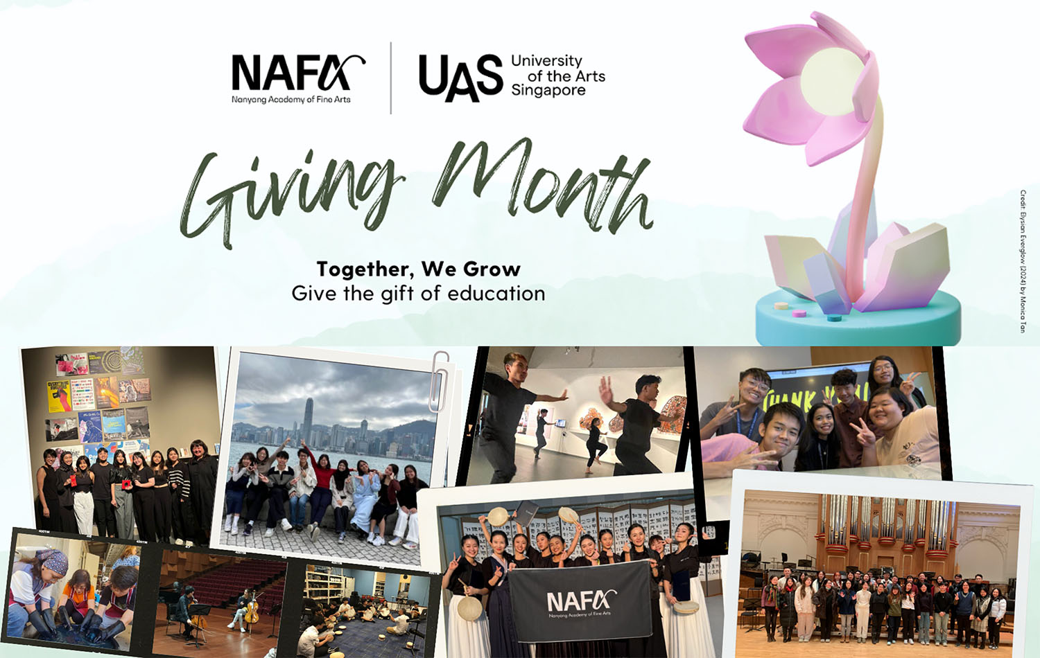 NAFA Giving Month. Together, We Grow. Give the gift of education.