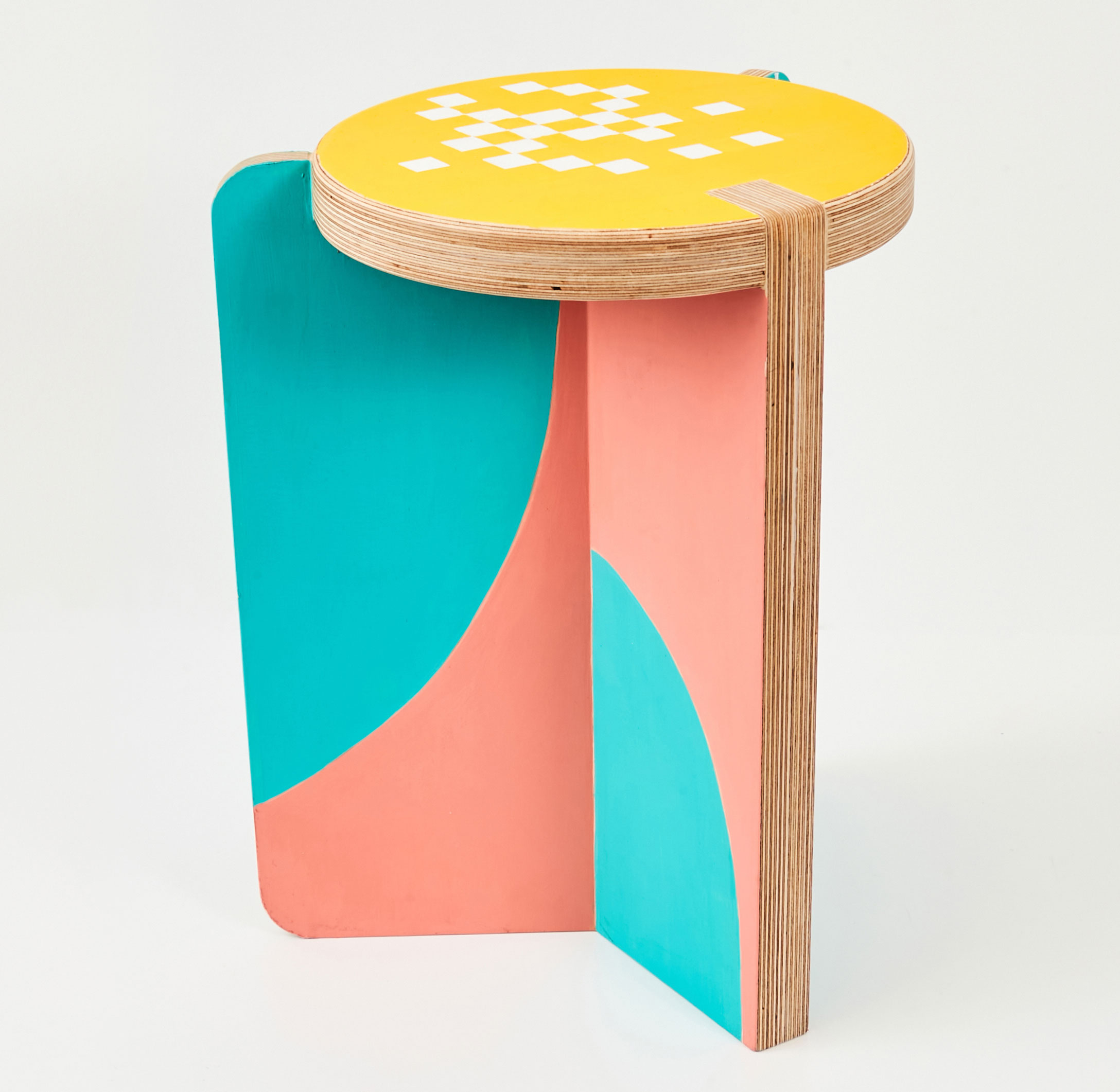 Le Stool, design conceptualised by Patricia Ho Douven and painted by Suzanne Chin