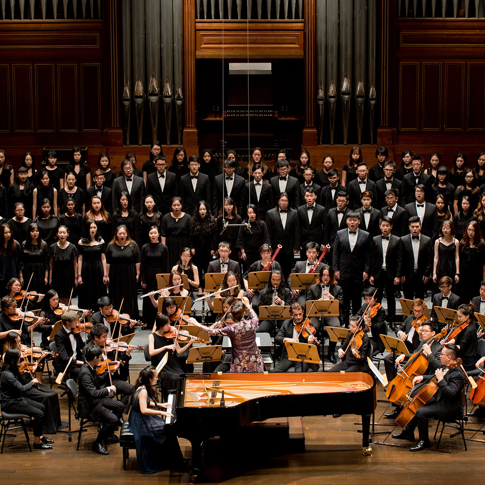 NAFA Orchestra and Chorus performing at the Victoria Concert Hall. (Photo Credit: Clement Hong)