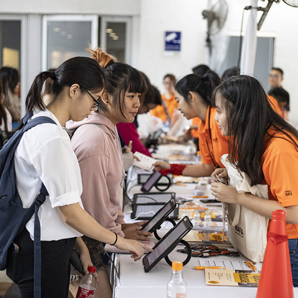 Students participating at the Open House 2019